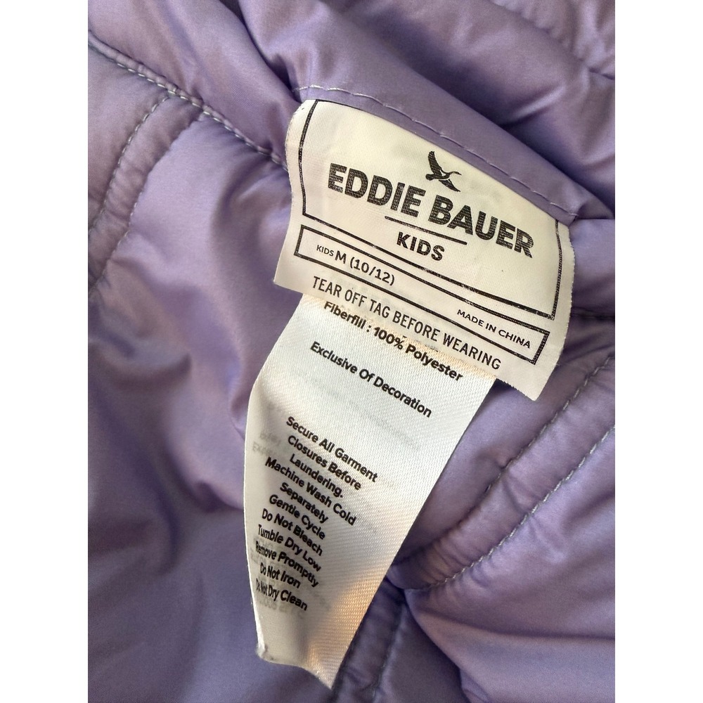 Eddie Bauer Girls‎ Reversible Jacket Size M 10-12 Purple Ombré Cozy Fleece Lined - Picture 4 of 14